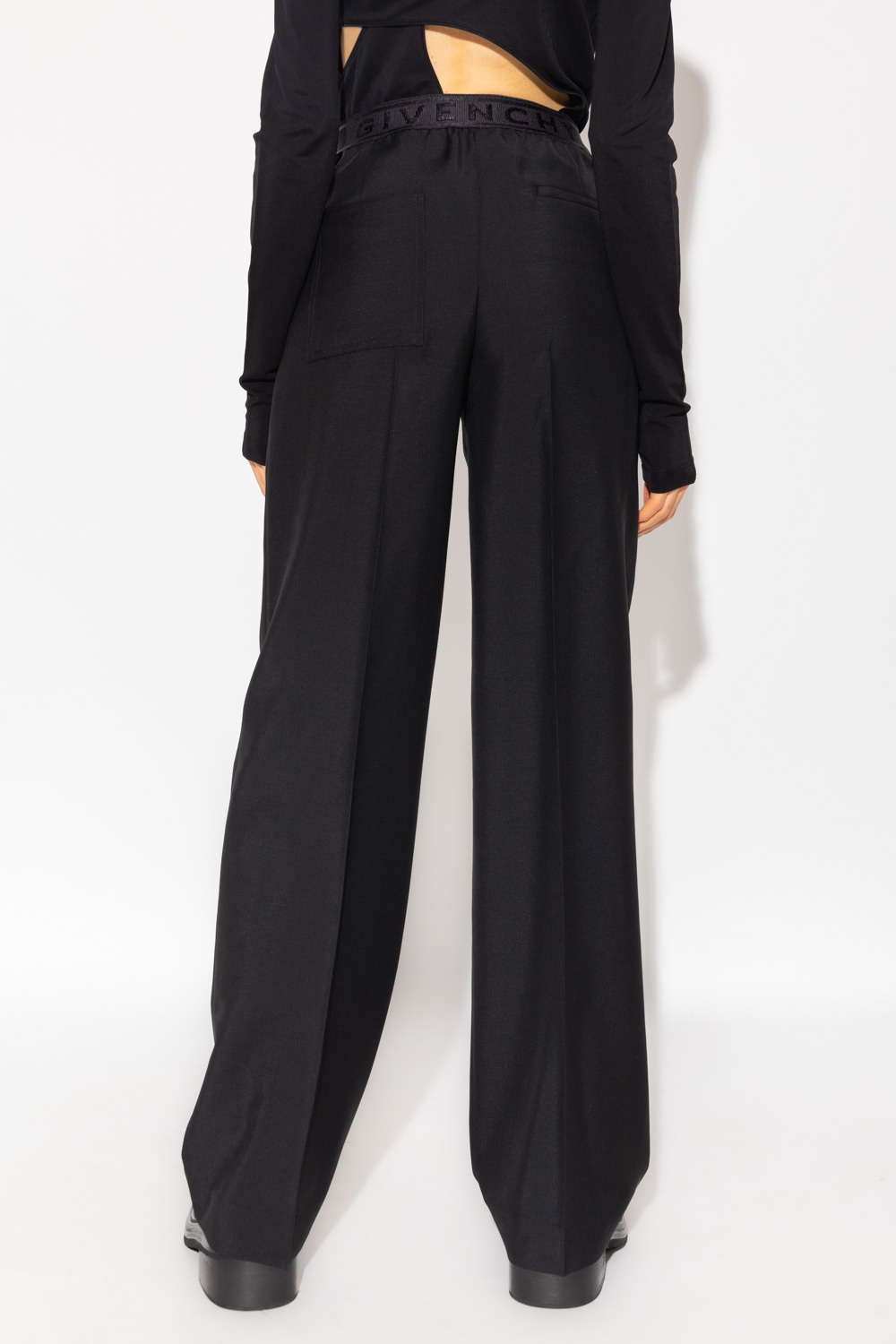 Givenchy Wool pleat-front Flat trousers