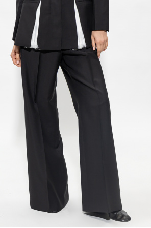 Givenchy Flared ruffle-trimmed trousers