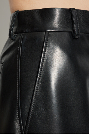 Givenchy Leather wide-leg trousers