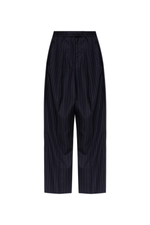 Wool trousers with pleats