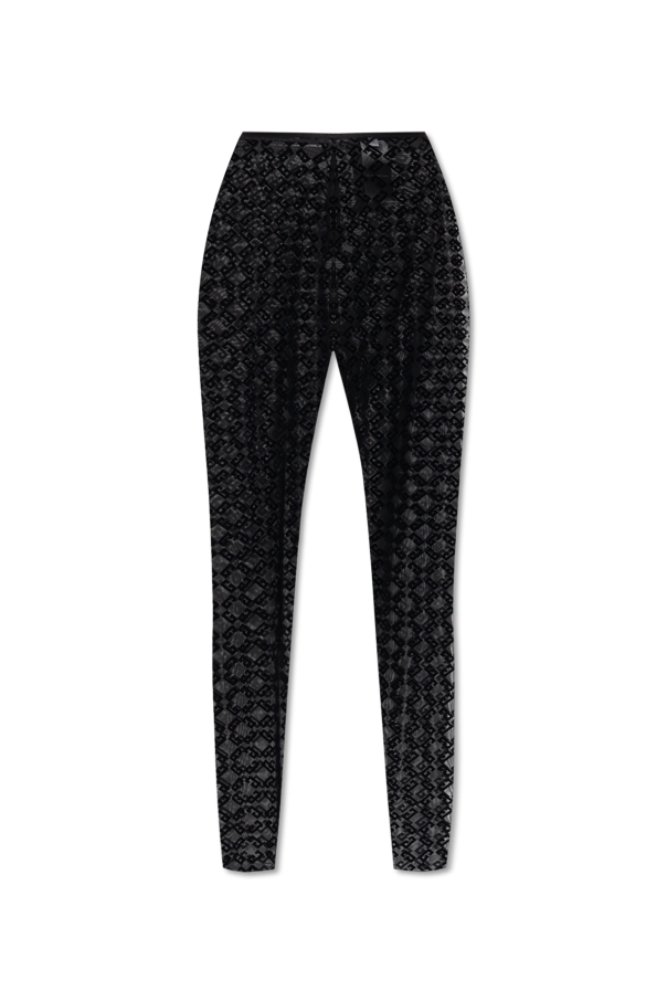 Leggings with monogram and velvet finish, zdjęcie 1 Leggings with monogram and velvet finish od Givenchy