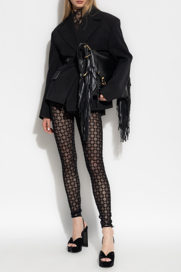Givenchy Leggings with monogram and velvet finish