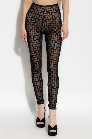 Givenchy Leggings with monogram and velvet finish
