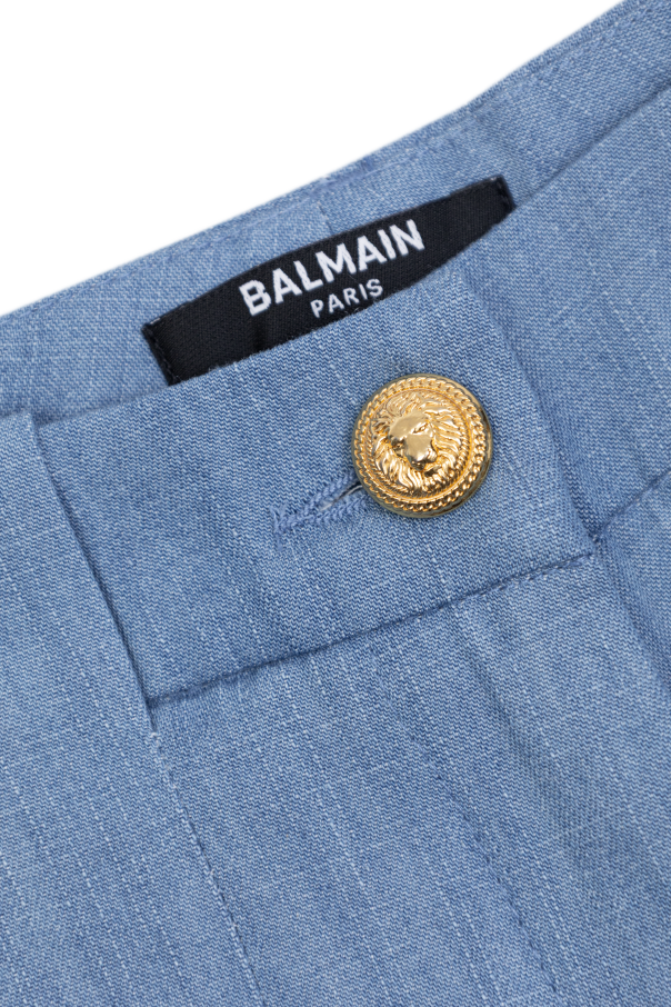 Balmain Kids Spodnie z szerokimi nogawkami