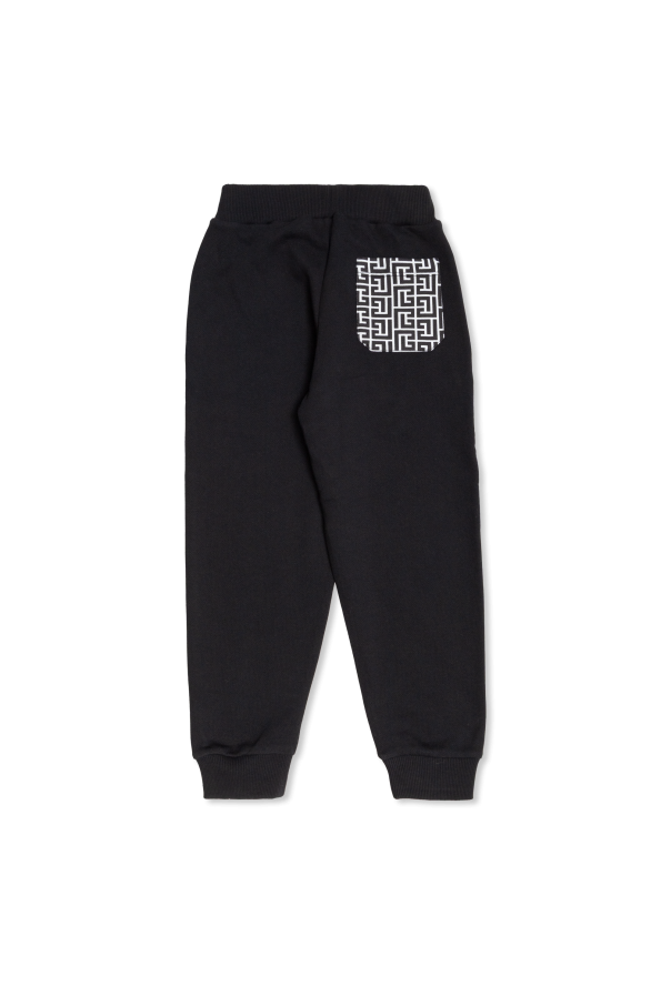 Balmain Kids Sweatpants with ribbed cuffs