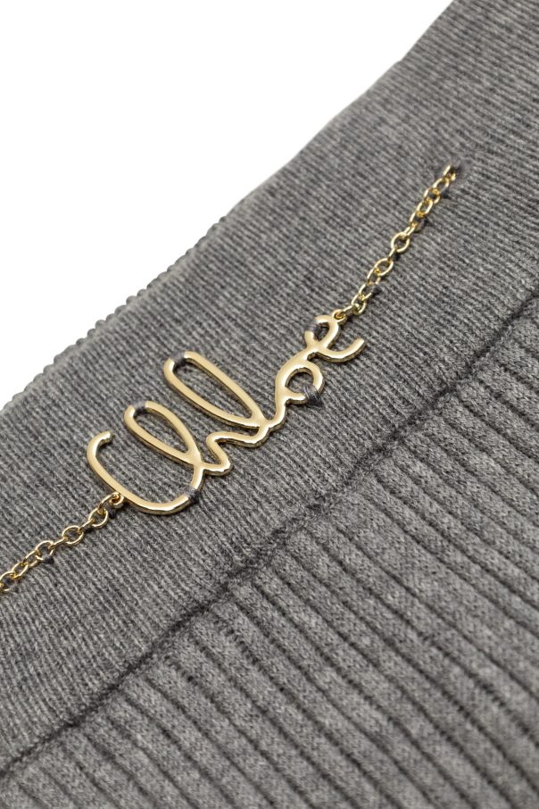 Chloé Kids Trousers with a logo-shaped applique
