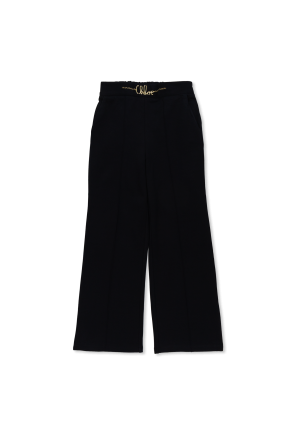 Straight-leg trousers with stitching