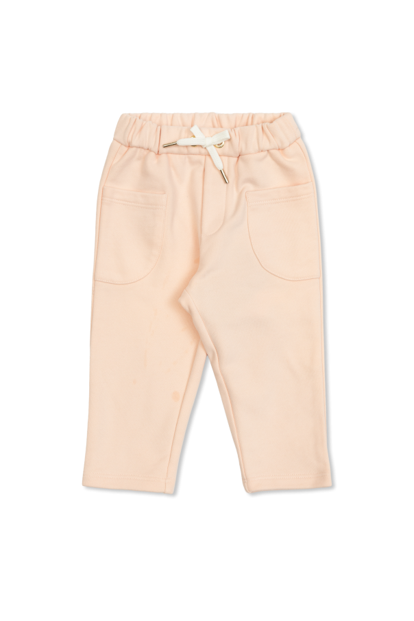 Sweatpants with embroidered logo od Chloé Kids