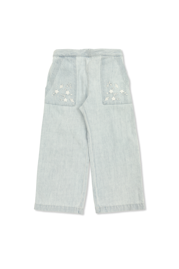 Floral pattern jeans od Chloé Kids