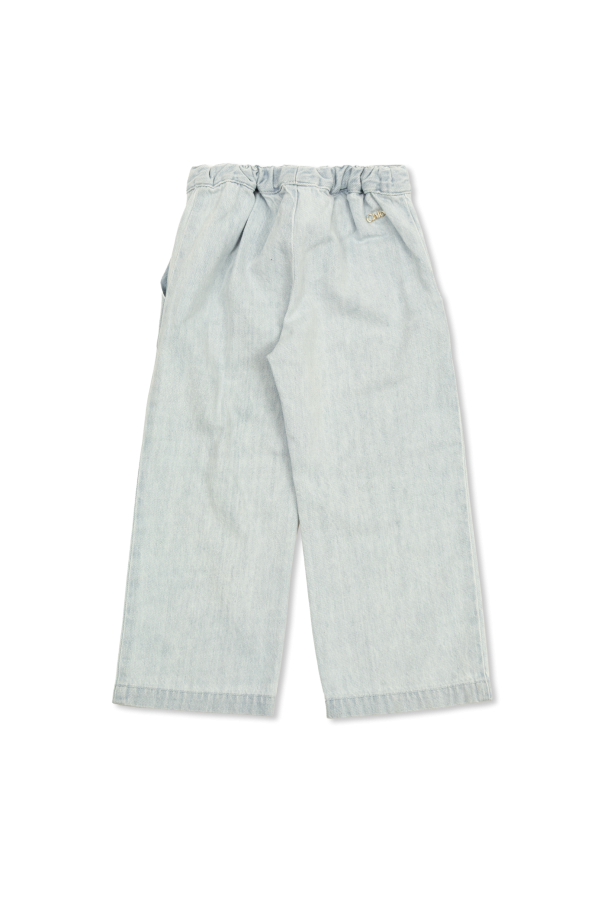 Chloé Kids Floral pattern jeans