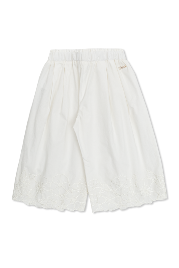 Chloé Kids Floral print shorts