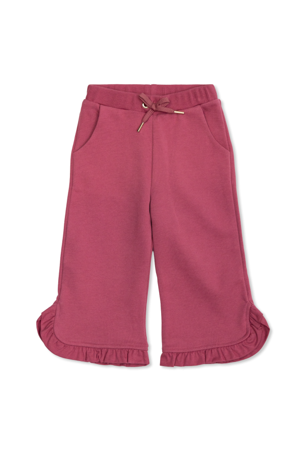 Sweatpants with wide legs od Chloé Kids