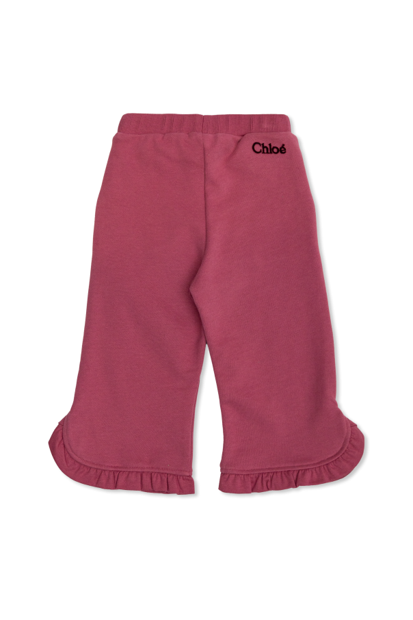 Chloé Kids Calças de fato de treino com pernas largas