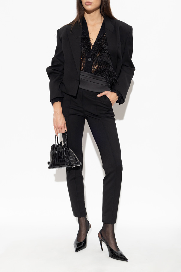 The Attico Wool trousers with a satin waistband