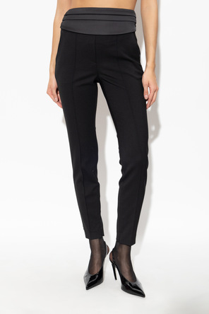 The Attico Wool trousers with a satin waistband