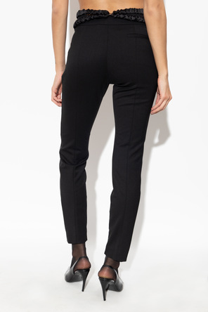 The Attico Wool trousers with a satin waistband