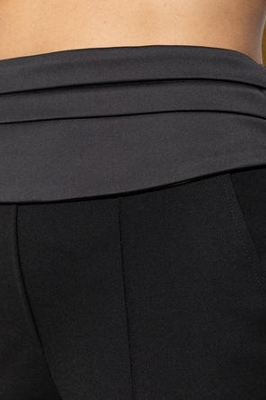 The Attico Wool trousers with a satin waistband