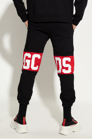 GCDS MSGM striped logo-print sweatshirt dress
