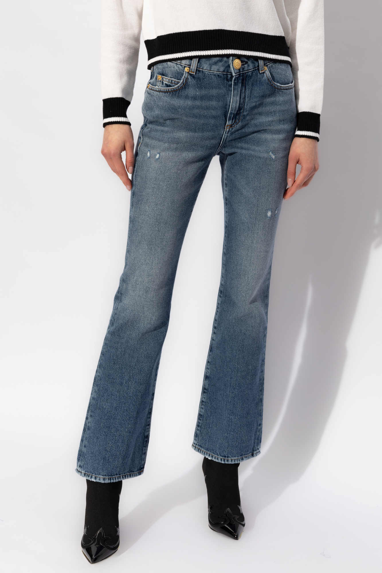 Balmain ‘kick flare’ jeans