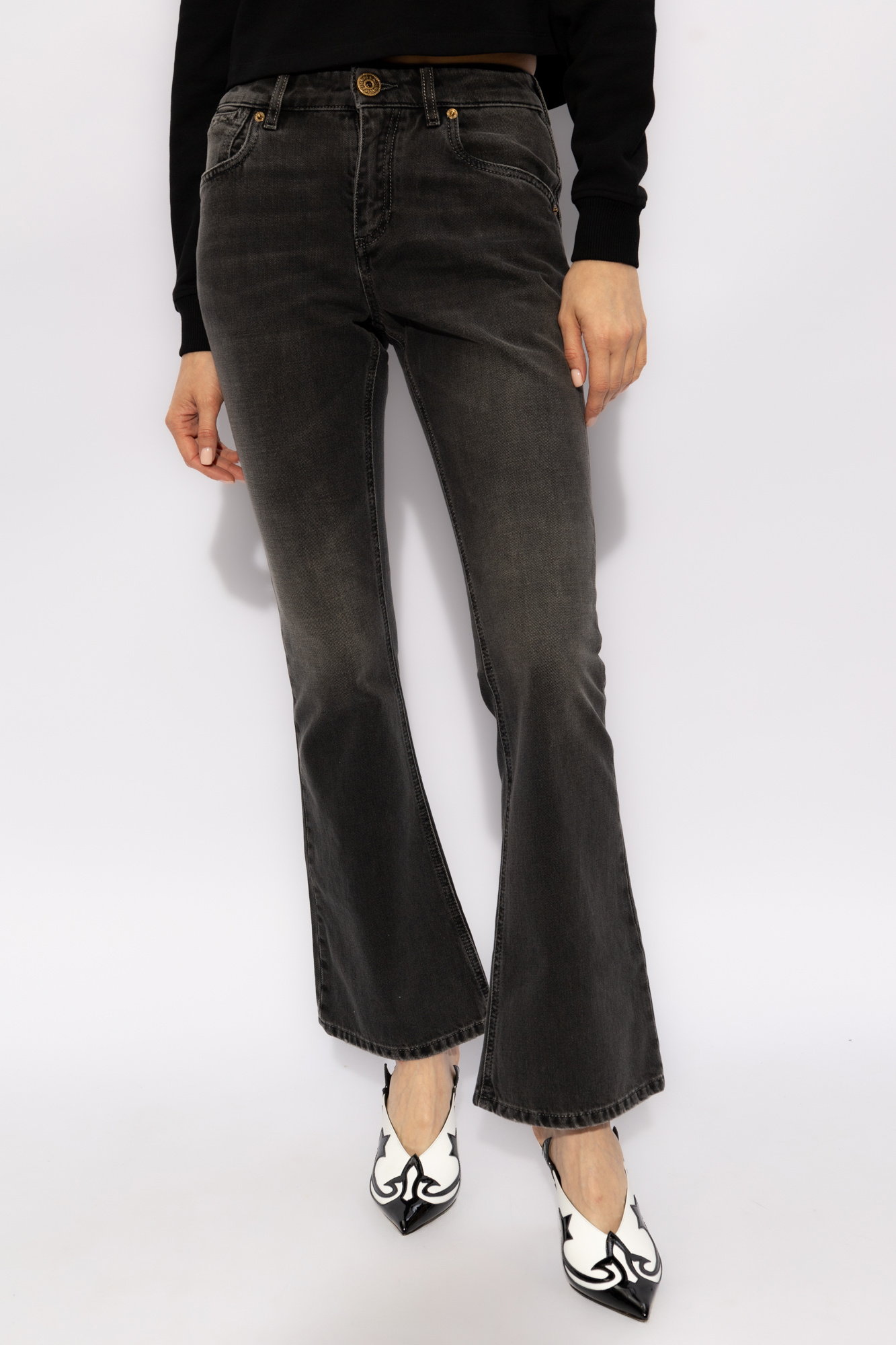 Balmain Crop bootcut jeans