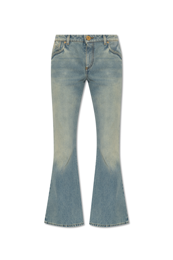 Balmain Jeansowe dzwony z efektem ‘vintage’