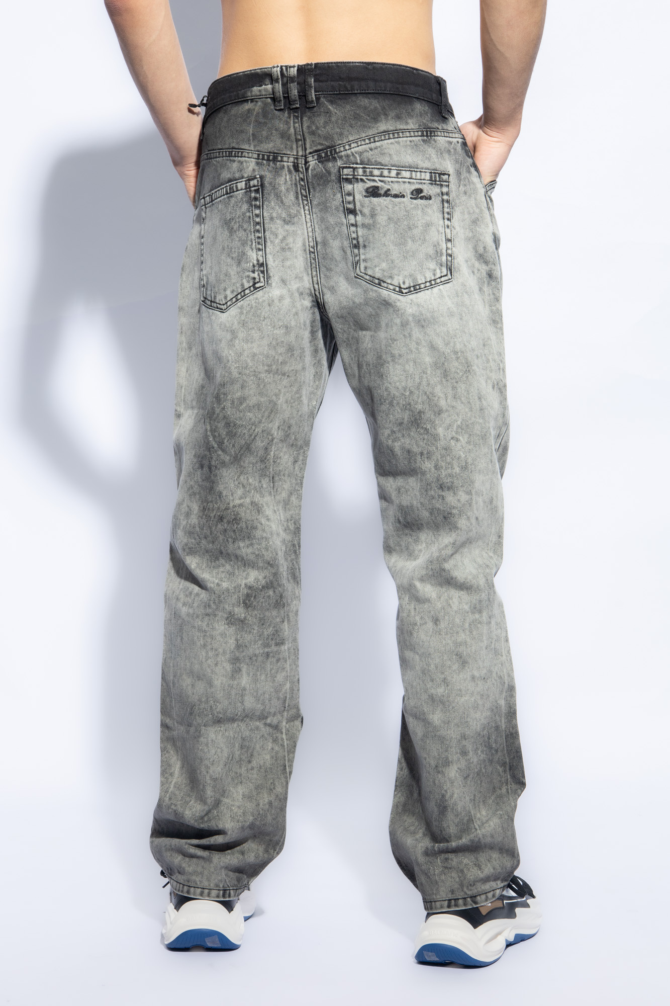 balmain cropped Straight jeans