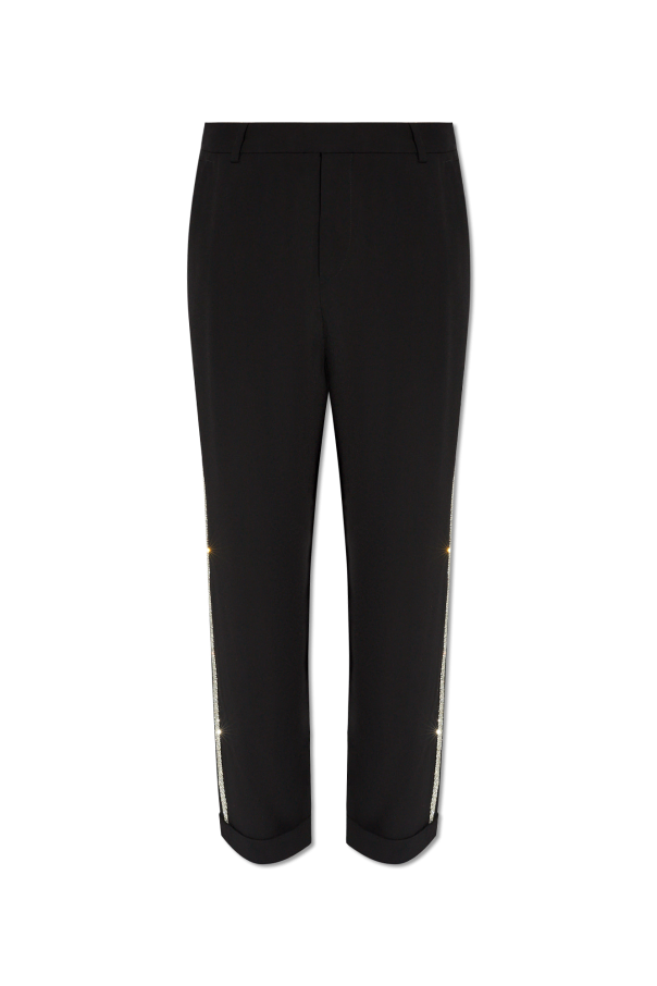 Balmain Side-stripe Speckled trousers