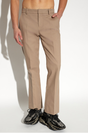 Balmain Spodnie w kant z rozszerzanymi nogawkami
