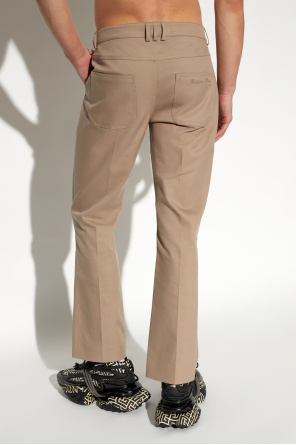 Balmain Spodnie w kant z rozszerzanymi nogawkami
