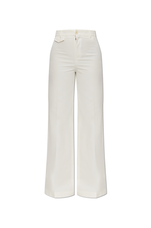 Trousers with flared legs