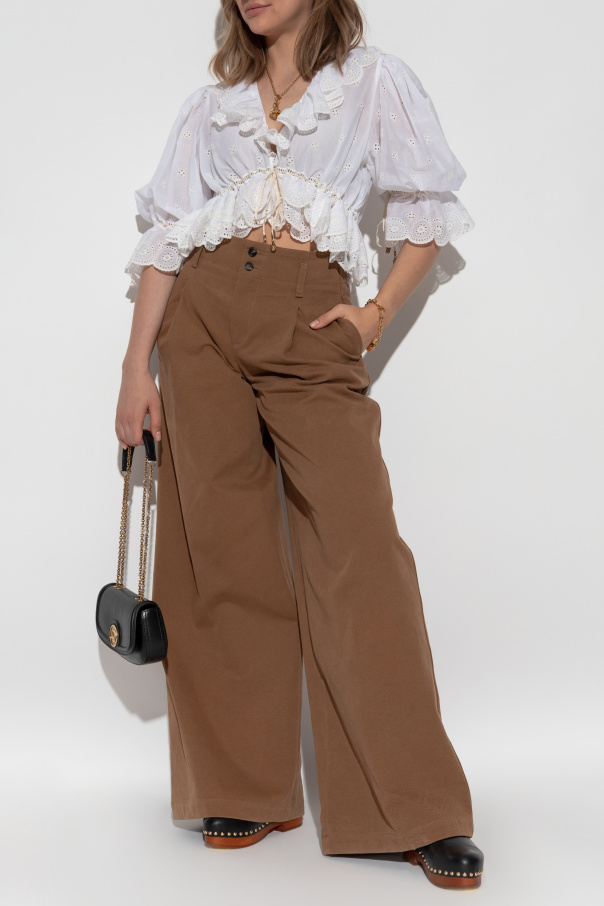 Chloé Spodnie z szerokimi nogawkami