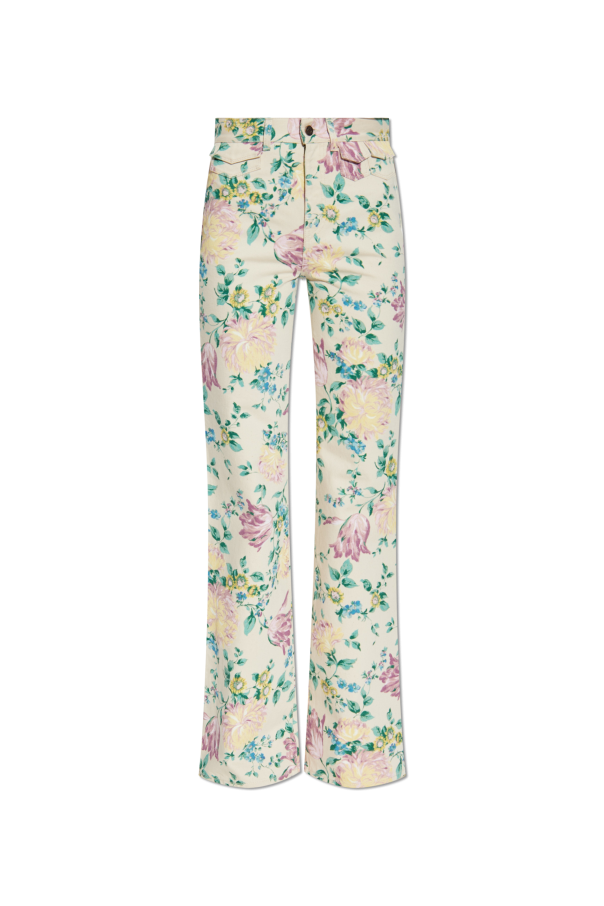 Jeans with floral motif od Chloé