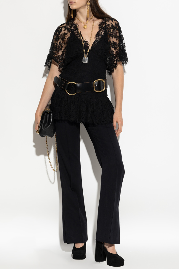 Chloé Wool pleated trousers