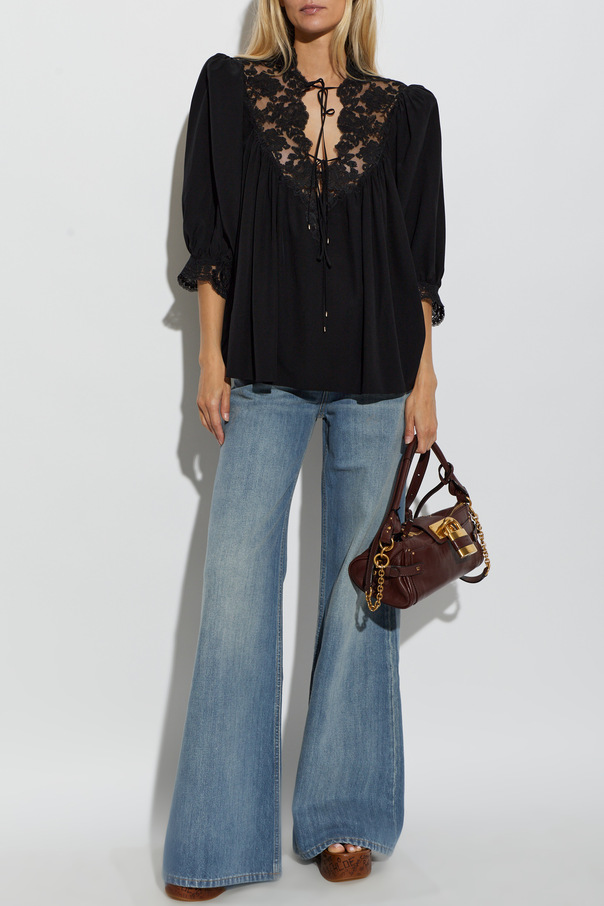 Chloé Jeans com pernas largas