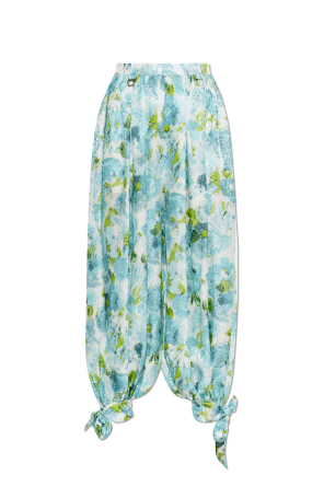 Loose-fit silk trousers