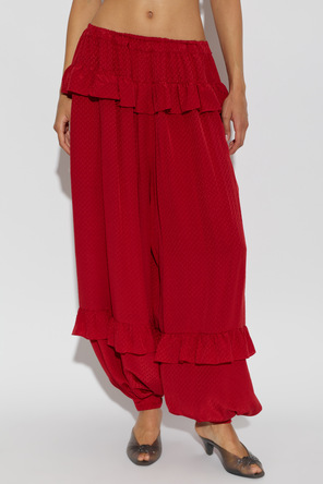 Chloé Seidenhose mit Rüschen
