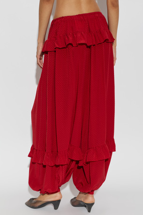 Chloé Seidenhose mit Rüschen