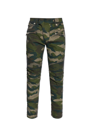 Camouflage print jeans by balmain od Balmain