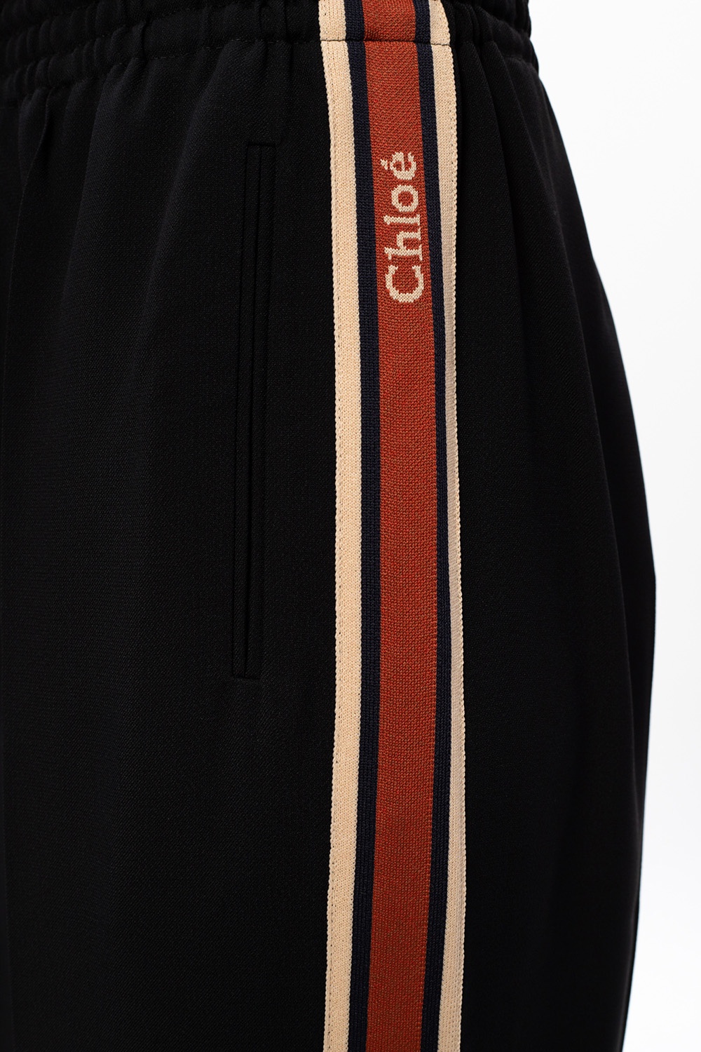 Side stripe trousers Chloé - SchaferandweinerShops Italy - Calções Odlo  Shorts Zeroweight preto mulher