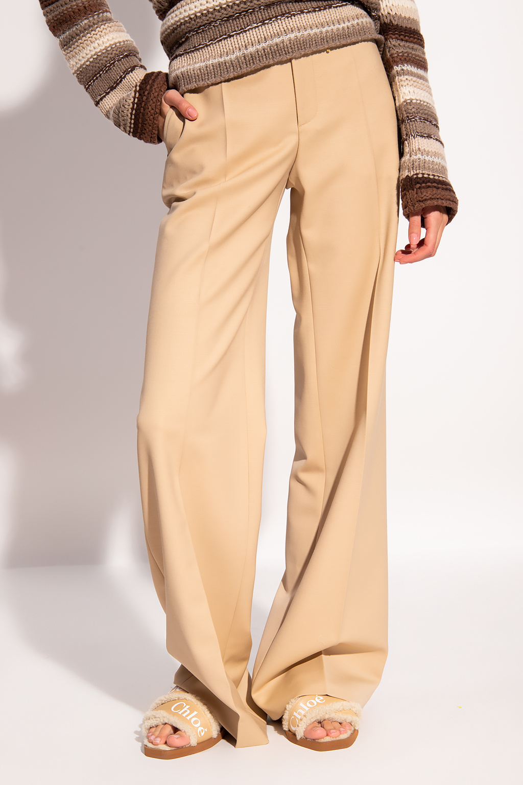Chloé Wool CROPPED trousers