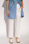 Chloé Linen pleat-front Blue trousers