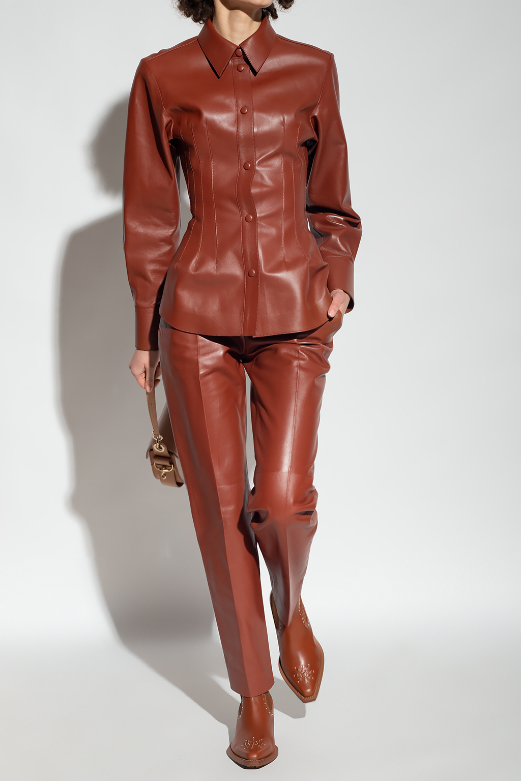 Chloé Leather Show trousers