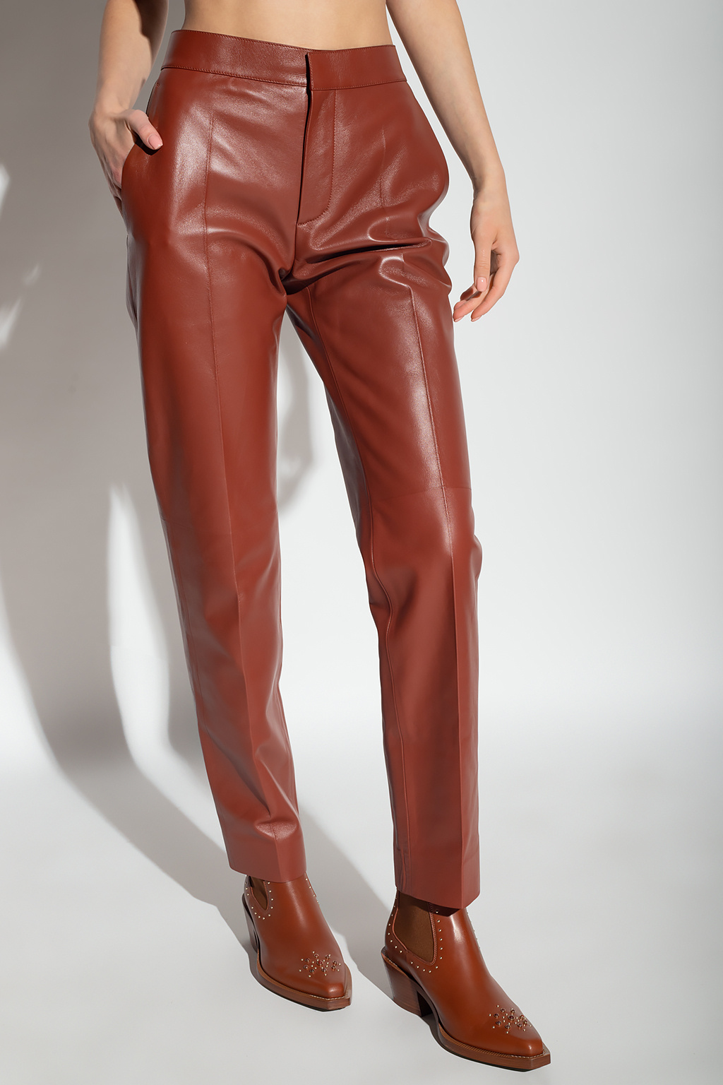 Chloé Leather Show trousers