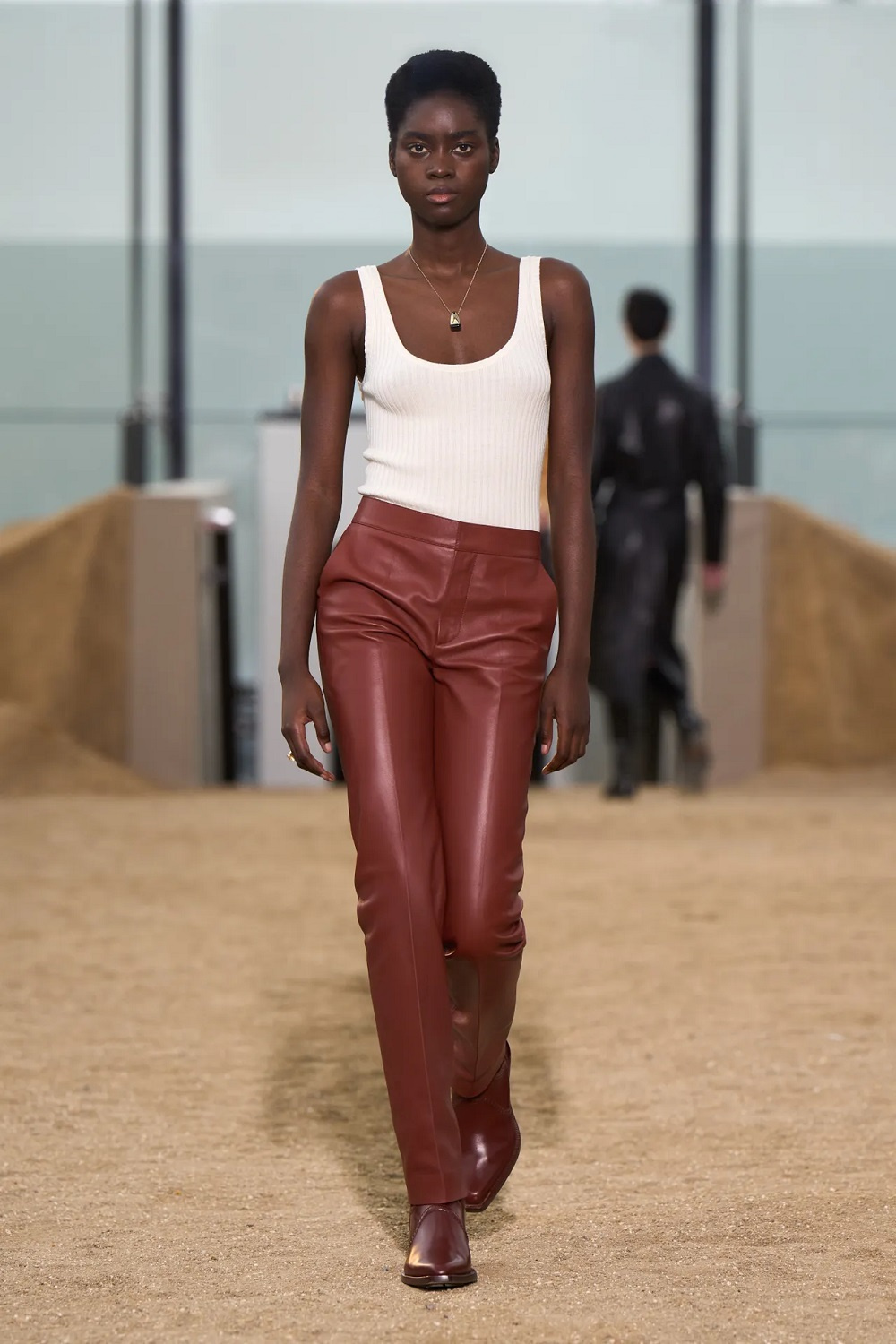 Chloé Leather ver trousers