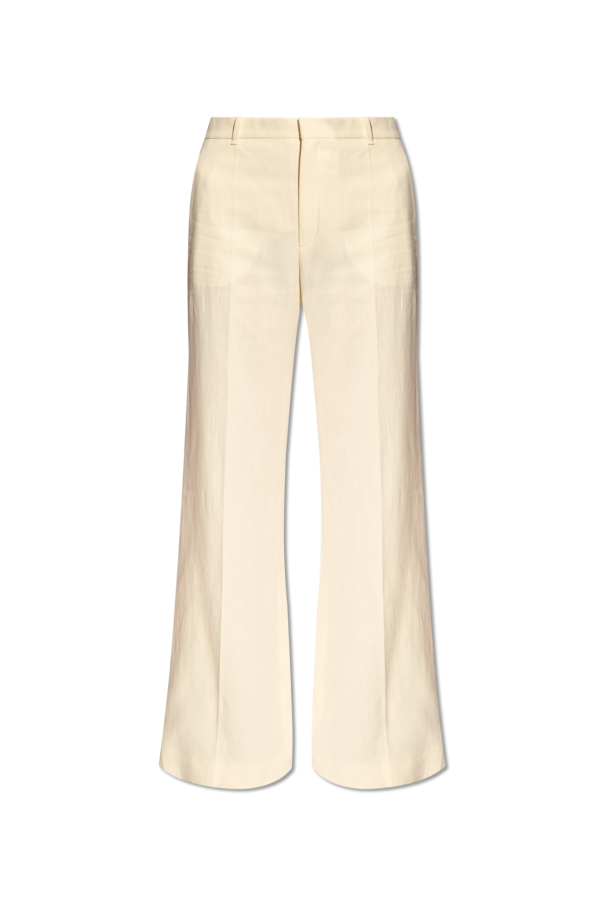 Chloé Linen pleat-front trousers