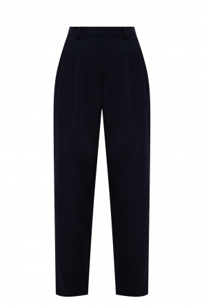 asymmetric trousers with gathers chloe trousers