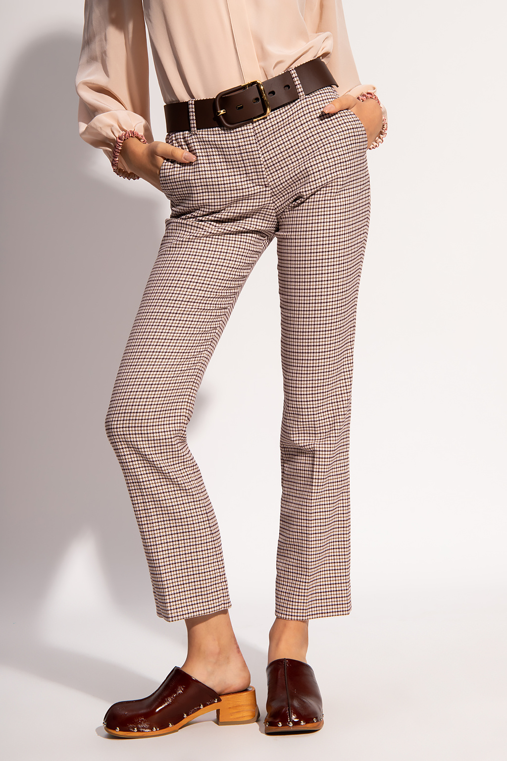 See By Chloe Houndstooth trousers