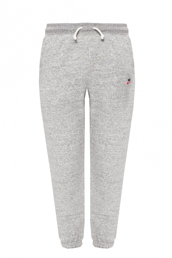 grey nike sweatpants with black logo