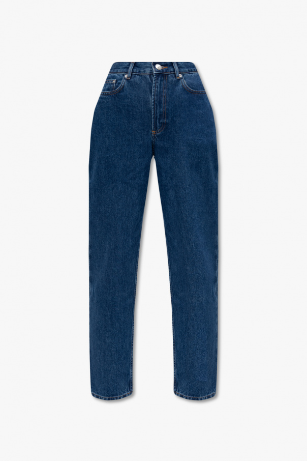 A.P.C. mid-rise two-tone flared jeans