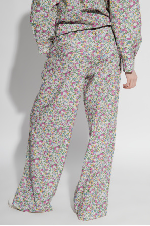 A.P.C. ‘Bonnie’ trousers Tissaia with floral motif